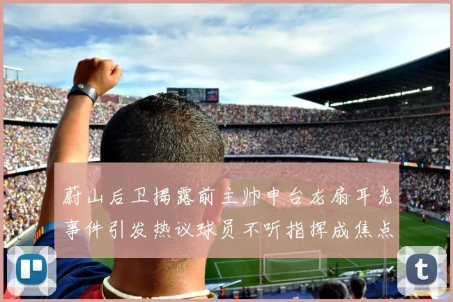 蔚山后卫揭露前主帅申台龙扇耳光事件引发热议球员不听指挥成焦点
